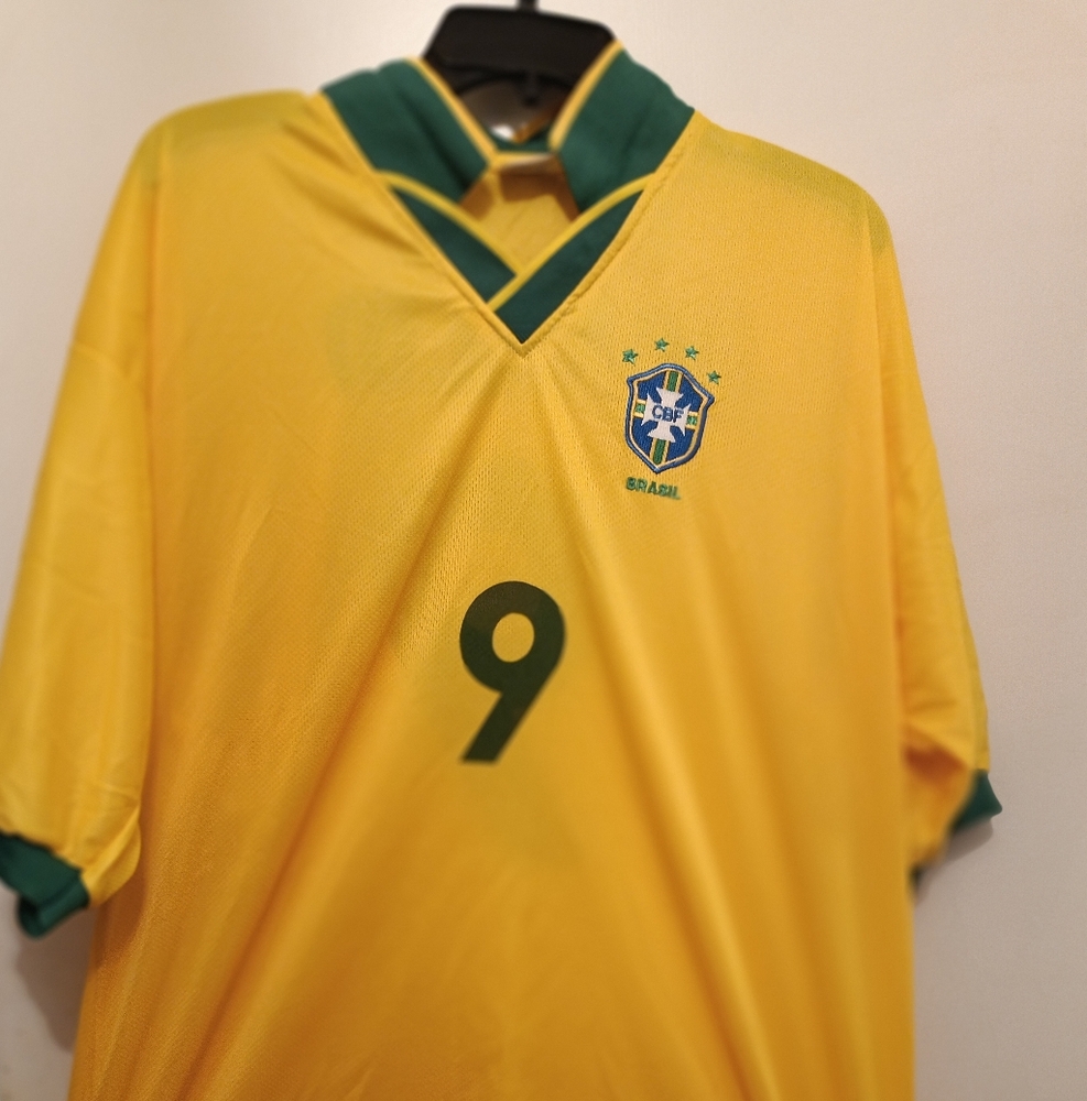Vintage Brazil Official World Cup #9 Ronaldo Jersey